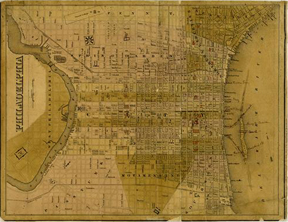 1838 Philadelphia map