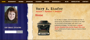 Mary Shafer author website home page