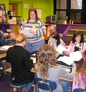 Mary Shafer Teaches Writing to Sixth Graders