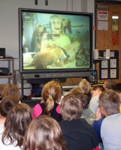 Author Barbara Techel brings her message to classrooms via Skype.